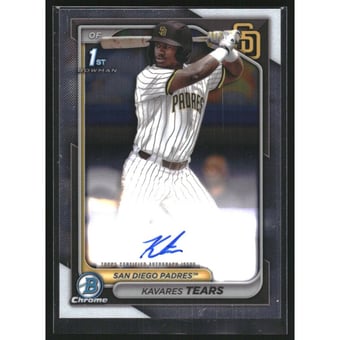 2024 Bowman Chrome Draft Autographs #CPAKT Kavares Tears