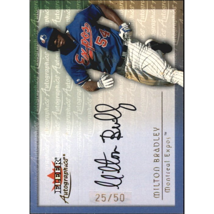 2001 Fleer Autographics Gold #12 Milton Bradley. rookie card picture