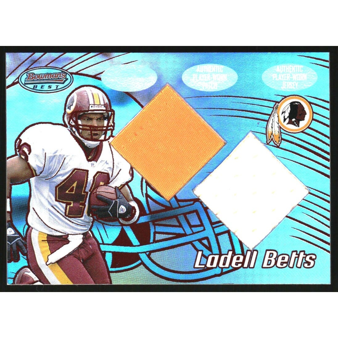 2002 Bowman's Best Red #94 Ladell Betts JSY. rookie card picture