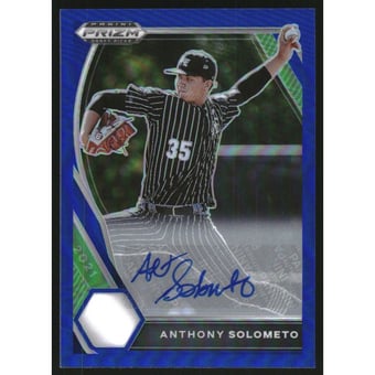 2021 Panini Prizm Draft Picks Base Autographs Prizms Blue #37 Anthony Solometo/99