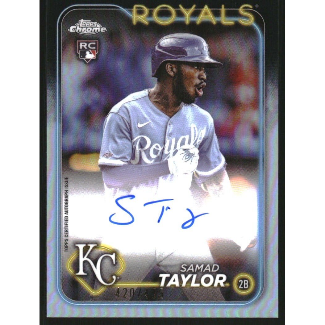 2024 Topps Chrome Rookie Autographs Refractors #RAST Samad Taylor. rookie card picture
