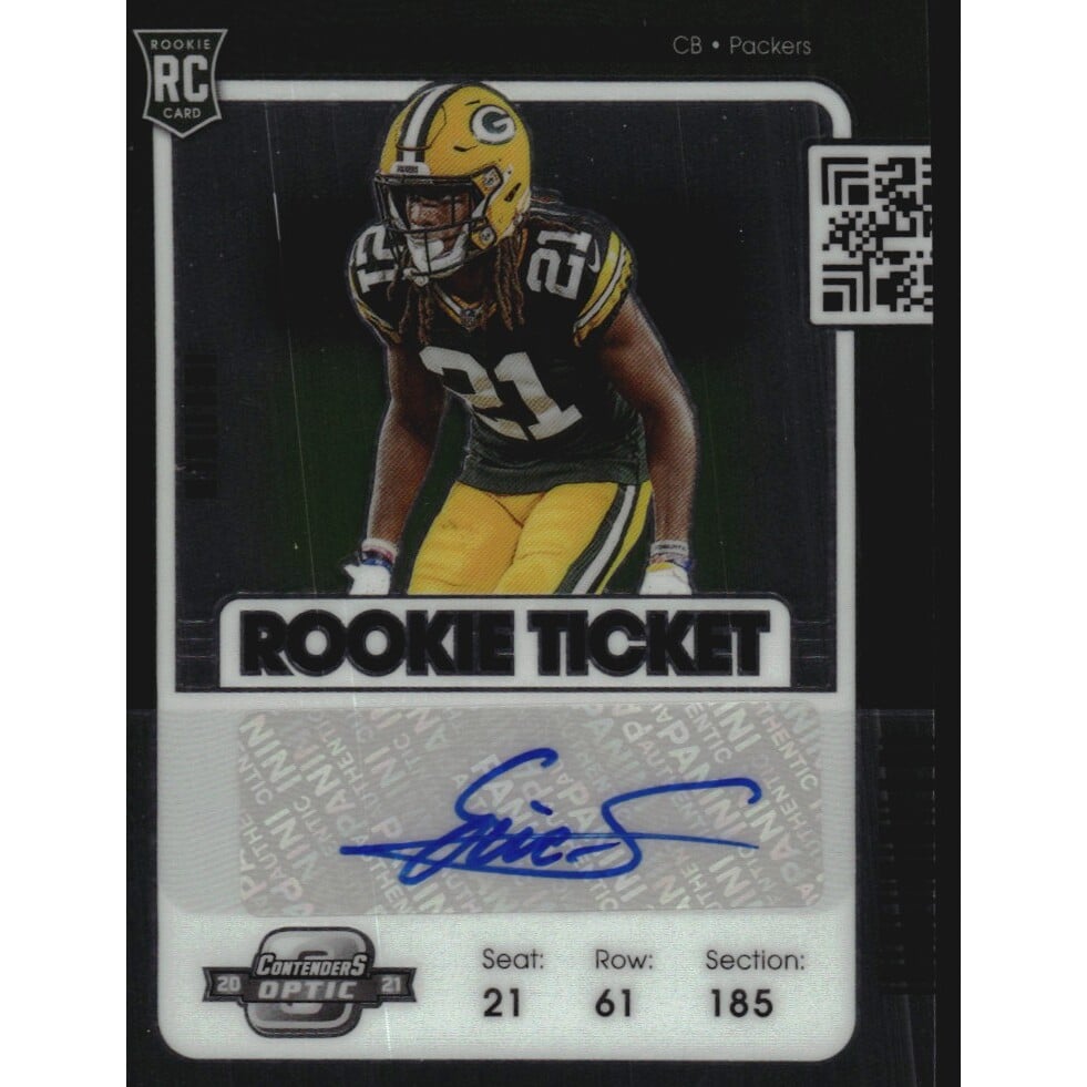 2021 Panini Contenders Optic #156 Eric Stokes AU RC. rookie card picture