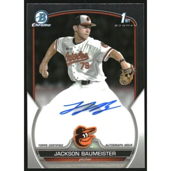 2023 Bowman Chrome Draft Autographs #CDAJBA Jackson Baumeister