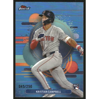 2025 Finest Sky Blue Refractors #181 Kristian Campbell