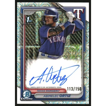 2024 Bowman Chrome Prospect Autographs HTA Choice Refractors #CPAAO Abimelec Ortiz