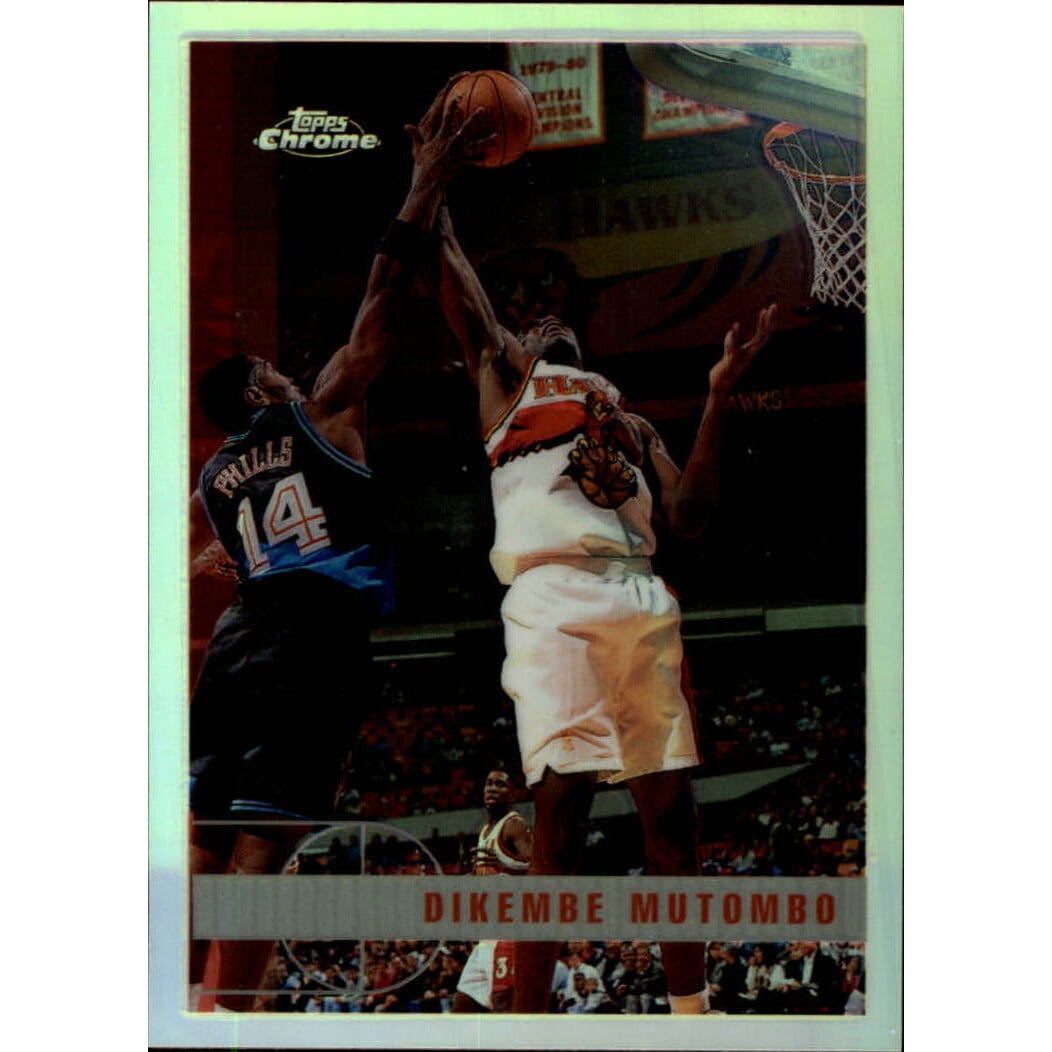 1997-98 Topps Chrome Refractors #63 Dikembe Mutombo. rookie card picture