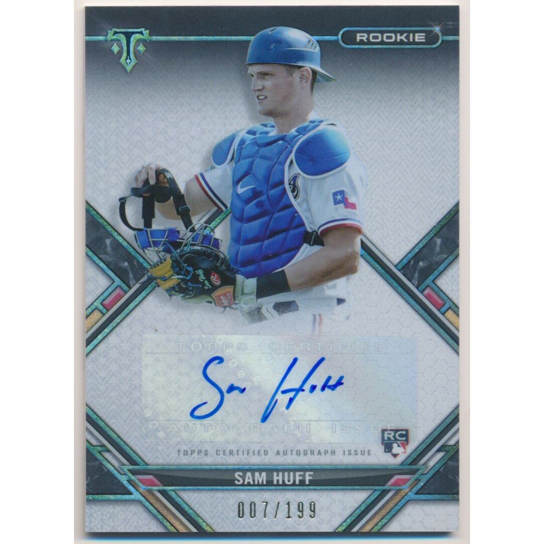 2021 Topps Triple Threads Rookie Autographs #RACSHU Sam Huff. rookie card picture