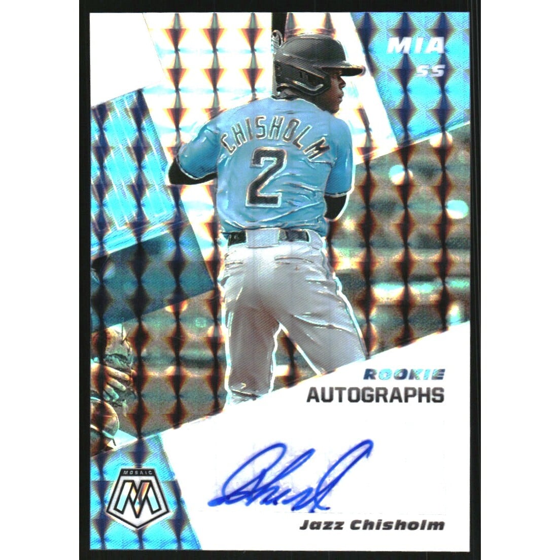 2021 Panini Mosaic Rookie Autographs Mosaic #43 Jazz Chisholm EXCH. rookie card picture