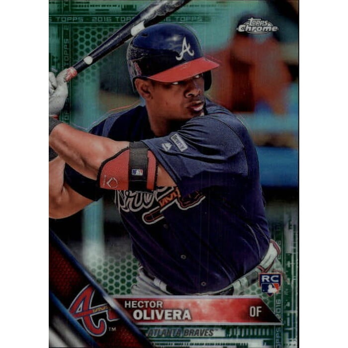 2016 Topps Chrome Green Refractors #89 Hector Olivera. rookie card picture