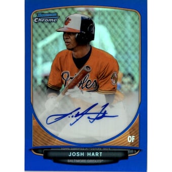 2013 Bowman Chrome Draft Draft Pick Autographs Blue Refractors #JH Josh Hart