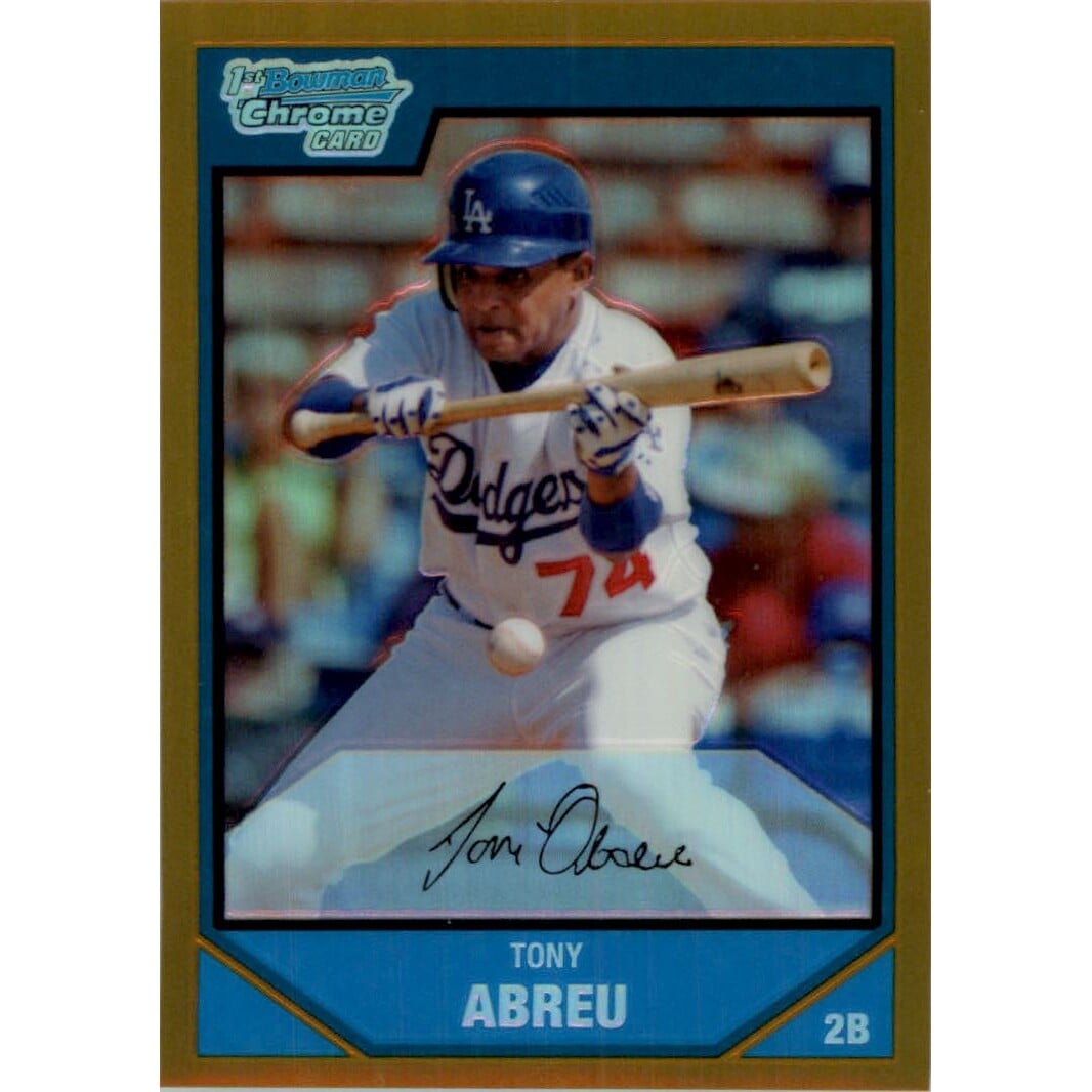 2007 Bowman Chrome Prospects Gold Refractors #BC71 Tony Abreu. rookie card picture