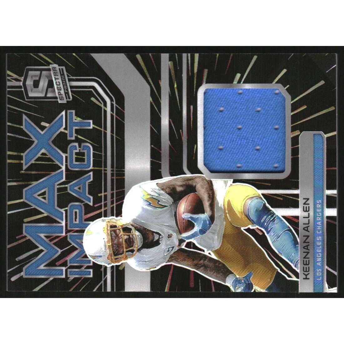2022 Panini Spectra Max Impact Materials Hyper #35 Keenan Allen. rookie card picture