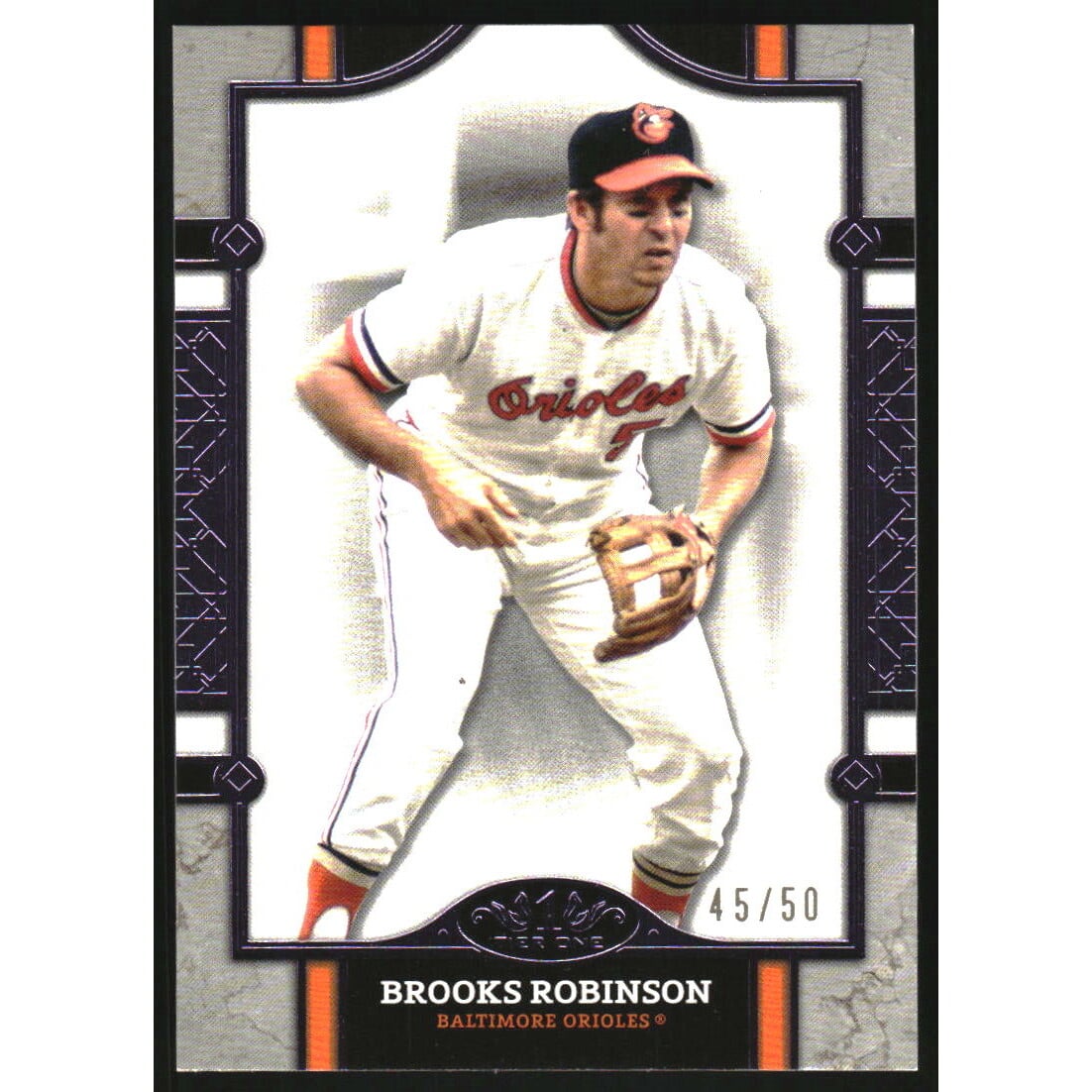 2024 Topps Tier One Purple Foil #7 Brooks Robinson. rookie card picture