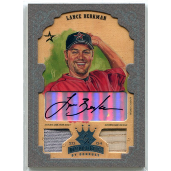 2004 Diamond Kings DK Combos Framed Silver #45 Lance Berkman Bat-Jsy/5