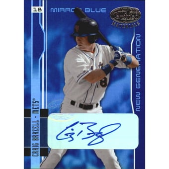 2003 Leaf Certified Materials Mirror Blue Autographs #207 Craig Brazell NG/50
