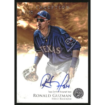 2013 Bowman Inception Prospect Autographs Orange #RG Ronald Guzman