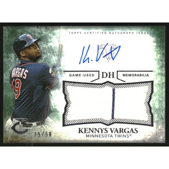 2015 Topps Triple Threads Unity Relic Autographs Emerald #UAJRKV Kennys Vargas