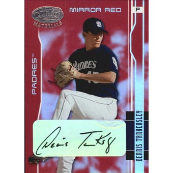 2003 Leaf Certified Materials Mirror Red Autographs #159 Dennis Tankersley/15