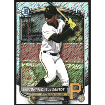 2025 Bowman Chrome Prospects Shimmer Refractors #BCP163 Johan De Los Santos