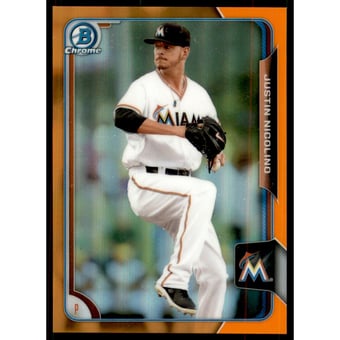 2015 Bowman Chrome Prospects Orange Refractors #BCP93 Justin Nicolino