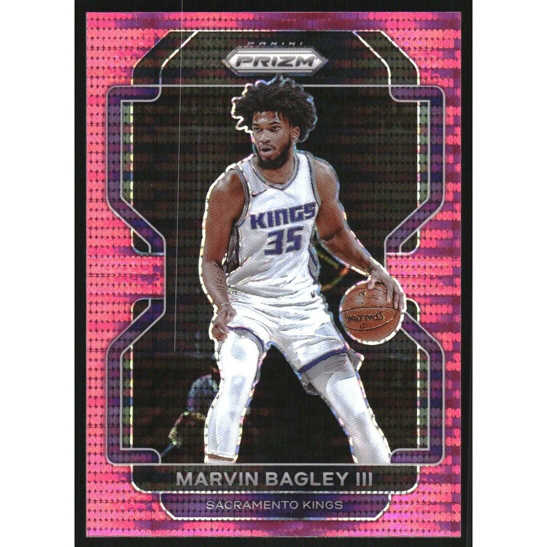 2021-22 Panini Prizm Prizms Pink Pulsar #136 Marvin Bagley III. rookie card picture