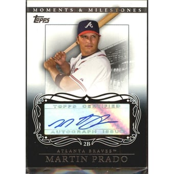 2007 Topps Moments and Milestones Milestone Autographs Black #MP Martin Prado