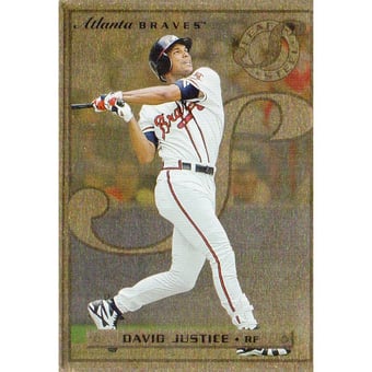 1996 Leaf Preferred Steel Gold #10 David Justice