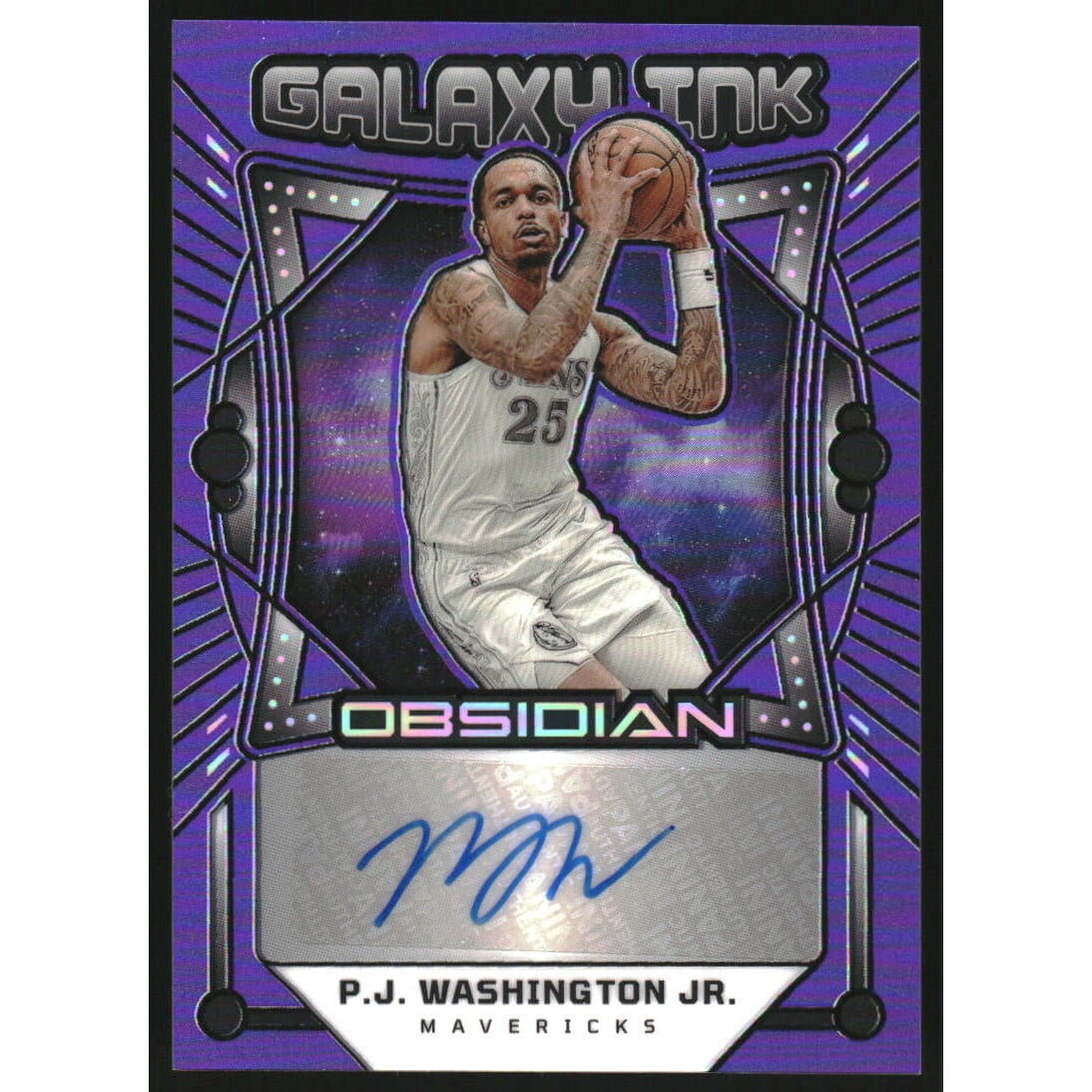 2024-25 Panini Obsidian Galaxy Ink Electric Etch Purple Flood #5 P.J. Washington Jr./49. rookie card picture