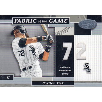 2002 Leaf Certified Fabric of the Game #106JN Carlton Fisk W.Sox/72