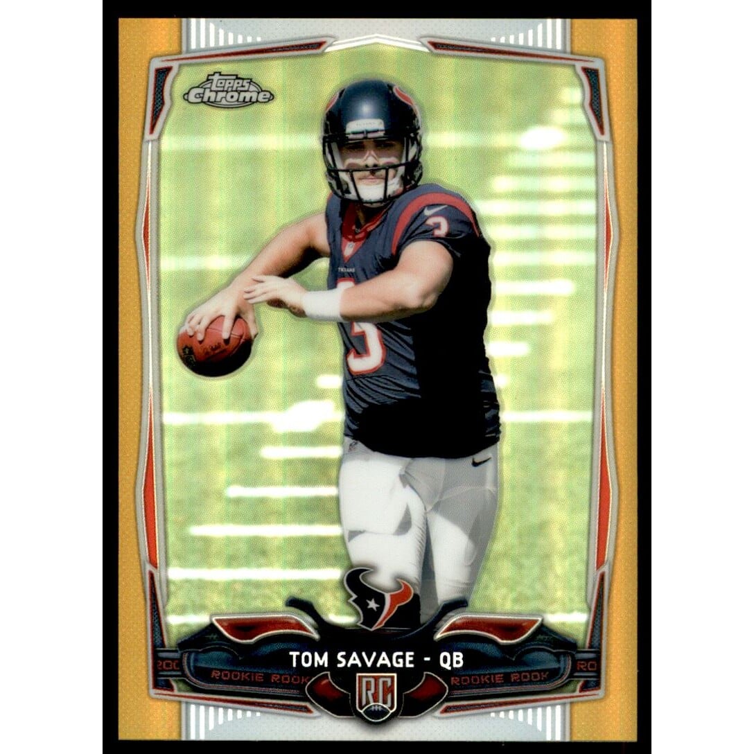 2014 Topps Chrome Gold Refractors #139 Tom Savage. rookie card picture
