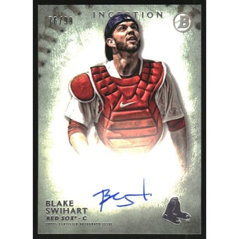 2015 Bowman Inception Prospect Autographs Green #PABSW Blake Swihart