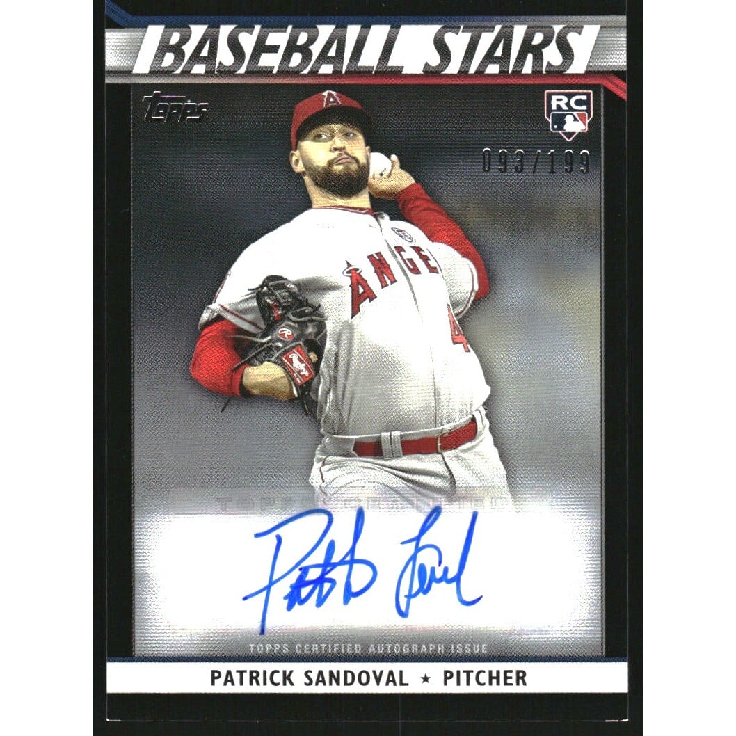 2020 Topps Update Baseball Stars Autographs Black #BSAPS Patrick Sandoval. rookie card picture
