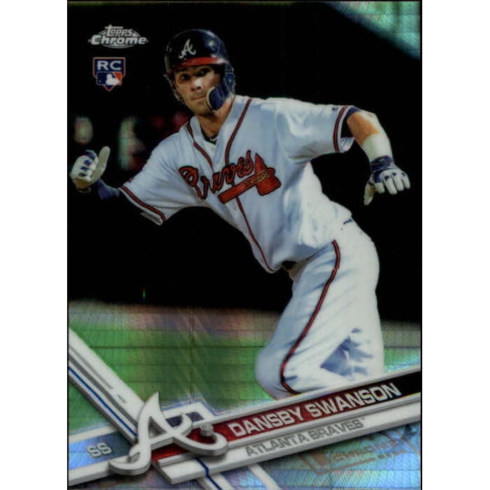 2017 Topps Chrome Prism Refractors #8 Dansby Swanson. rookie card picture