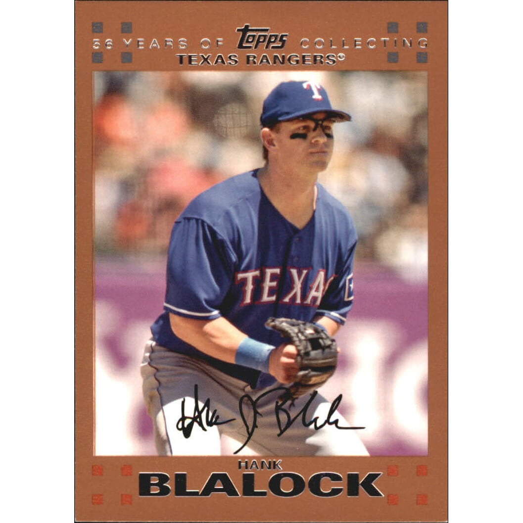 2007 Topps Copper #166 Hank Blalock. rookie card picture