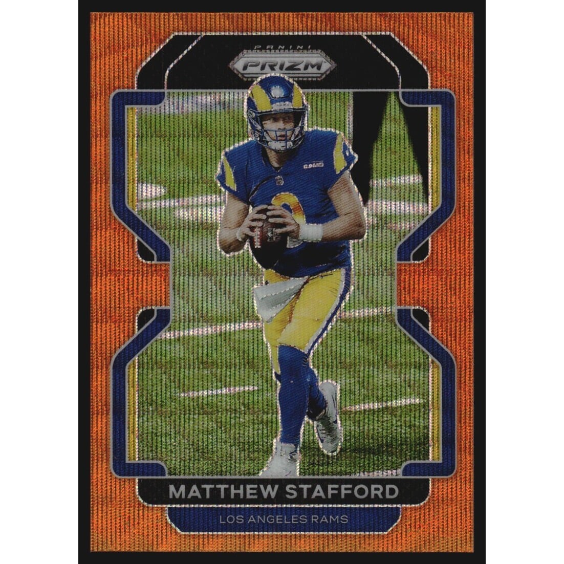 2021 Panini Prizm Prizms Orange Wave #67 Matthew Stafford. rookie card picture