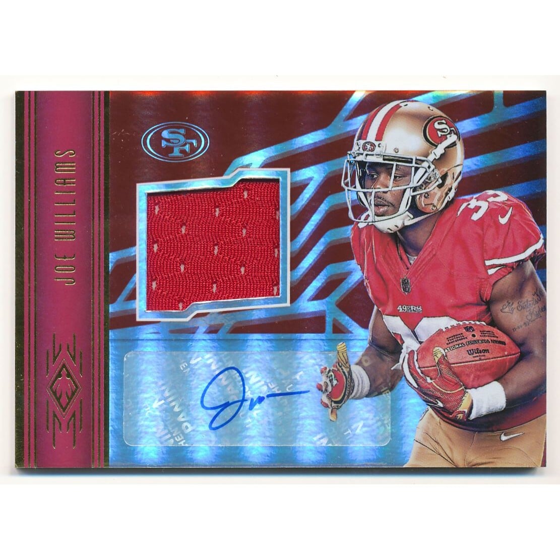 2017 Panini Phoenix Rookie Jersey Autographs #33 Joe Williams/99. rookie card picture