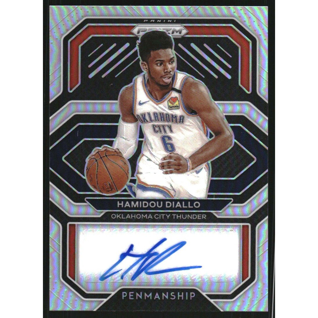 2020-21 Panini Prizm Penmanship Prizms Silver #12 Hamidou Diallo. rookie card picture