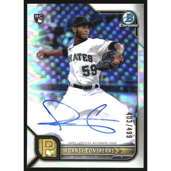 2022 Bowman Chrome Rookie Autographs Refractors #CRARC Roansy Contreras
