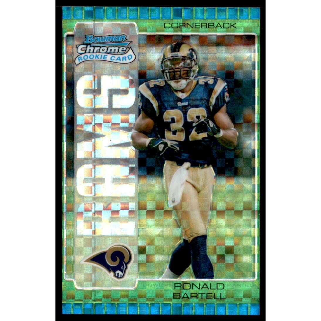 2005 Bowman Chrome Uncirculated Green Xfractors #196 Ronald Bartell