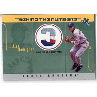 2003 E-X Behind the Numbers Game Jersey 99 #AR Alex Rodriguez