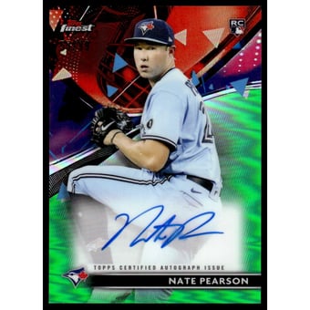 2021 Finest Autographs Green Refractors #FANP Nate Pearson