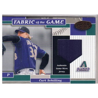 2002 Leaf Certified Fabric of the Game #51BA Curt Schilling/100