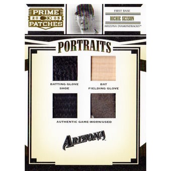 2005 Prime Patches Portraits Quad Swatch #17 R.Sexson B-BG-FG-SH/61