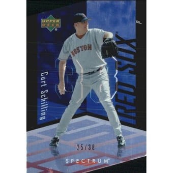 2007 Upper Deck Spectrum Die Cut Blue Jersey Number #7 Curt Schilling/38