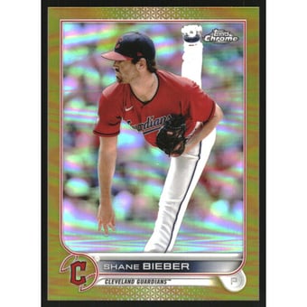 2022 Topps Chrome Gold Refractors #208 Shane Bieber