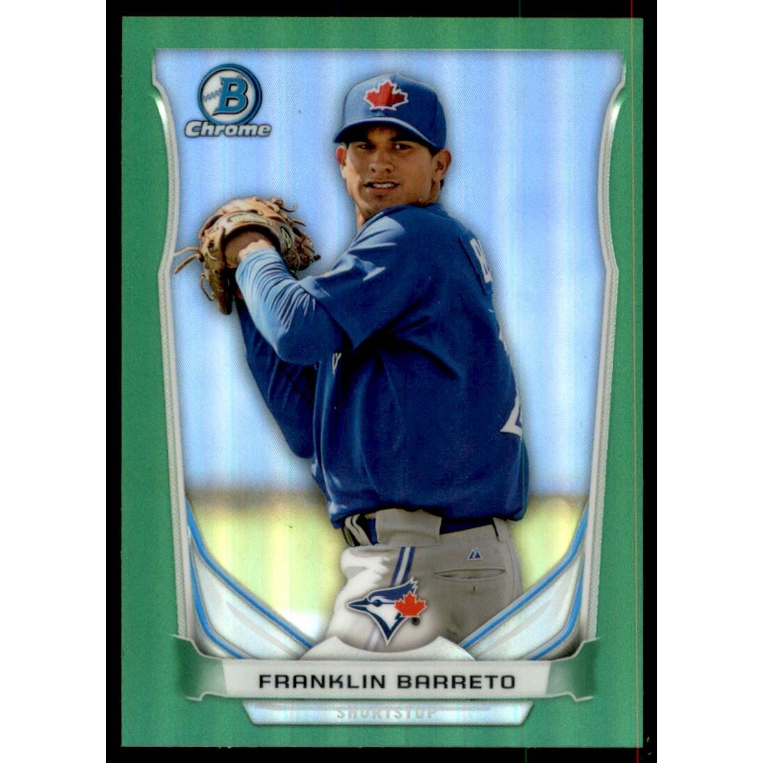 2014 Bowman Chrome Prospects Series 2 Green Refractors #BCP4 Franklin Barreto. rookie card picture