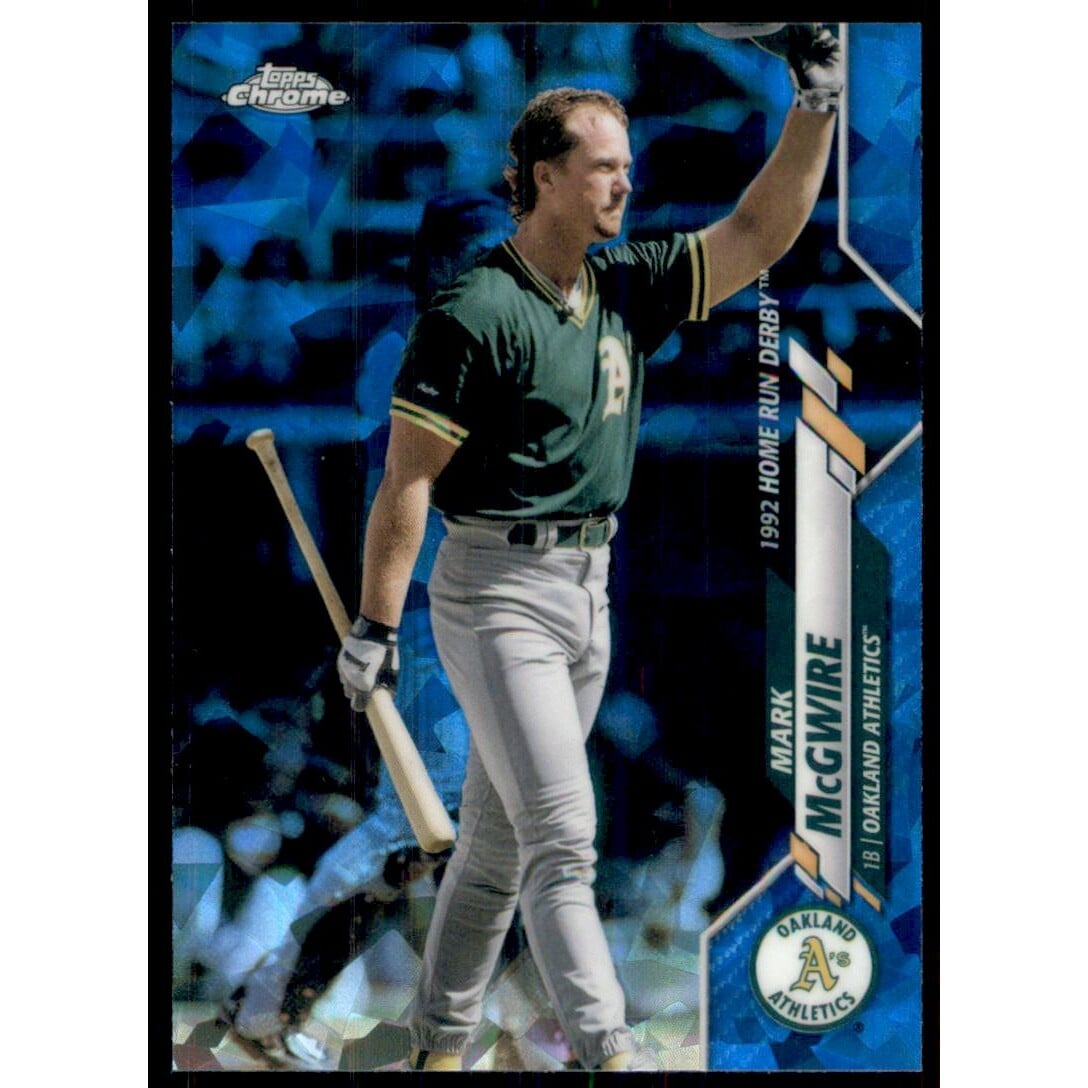 2020 Topps Chrome Update Sapphire #U296 Mark McGwire HRD. rookie card picture