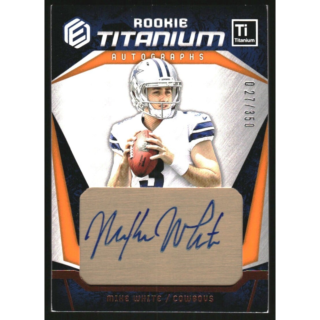 2018 Panini Elements Rookie Titanium Autographs Copper #18 Mike White/350. rookie card picture