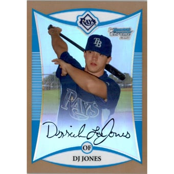 2008 Bowman Chrome Prospects Gold Refractors #BCP193 D.J. Jones