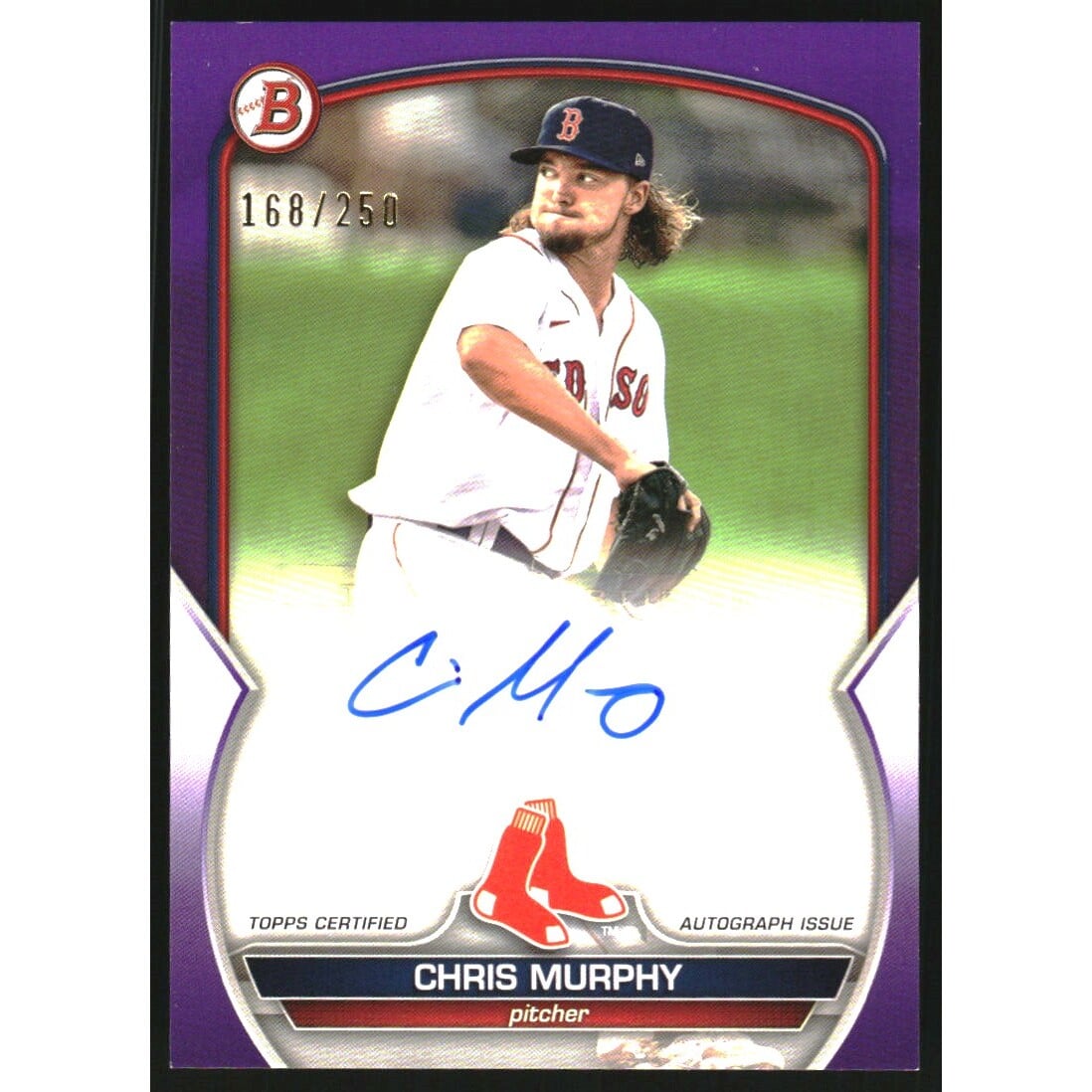 2023 Bowman Prospect Autographs Purple #PPACM Chris Murphy. rookie card picture
